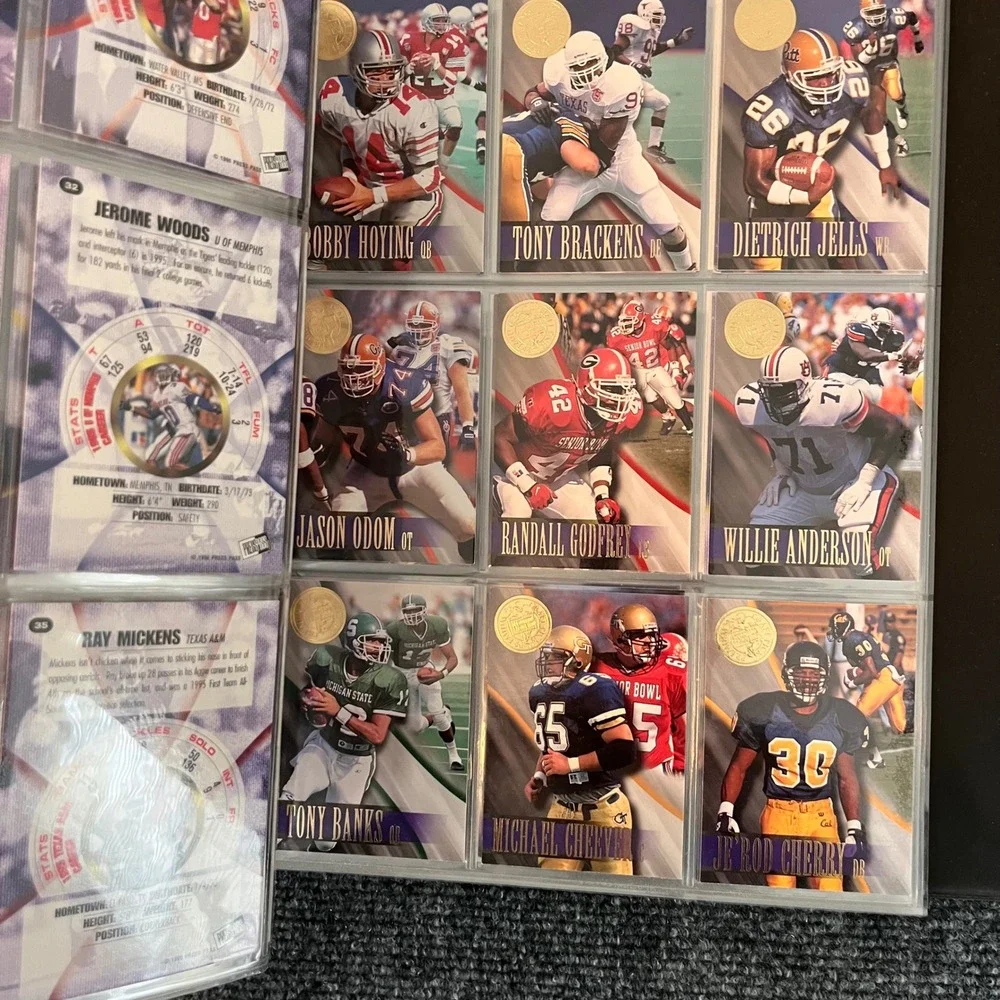 Vintage 90s Football Basketball Card Lot Upper Deck Topps Rookie Binder Mix
